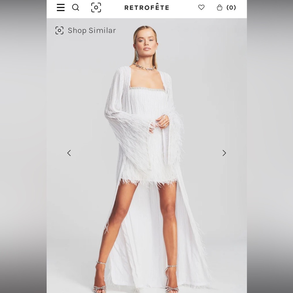 Retrofete Nasreen sequin feather kimono